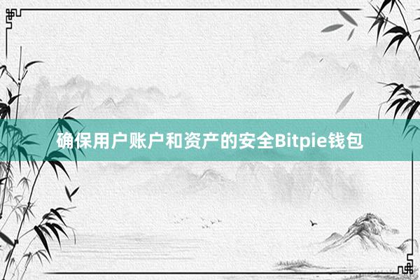 确保用户账户和资产的安全Bitpie钱包